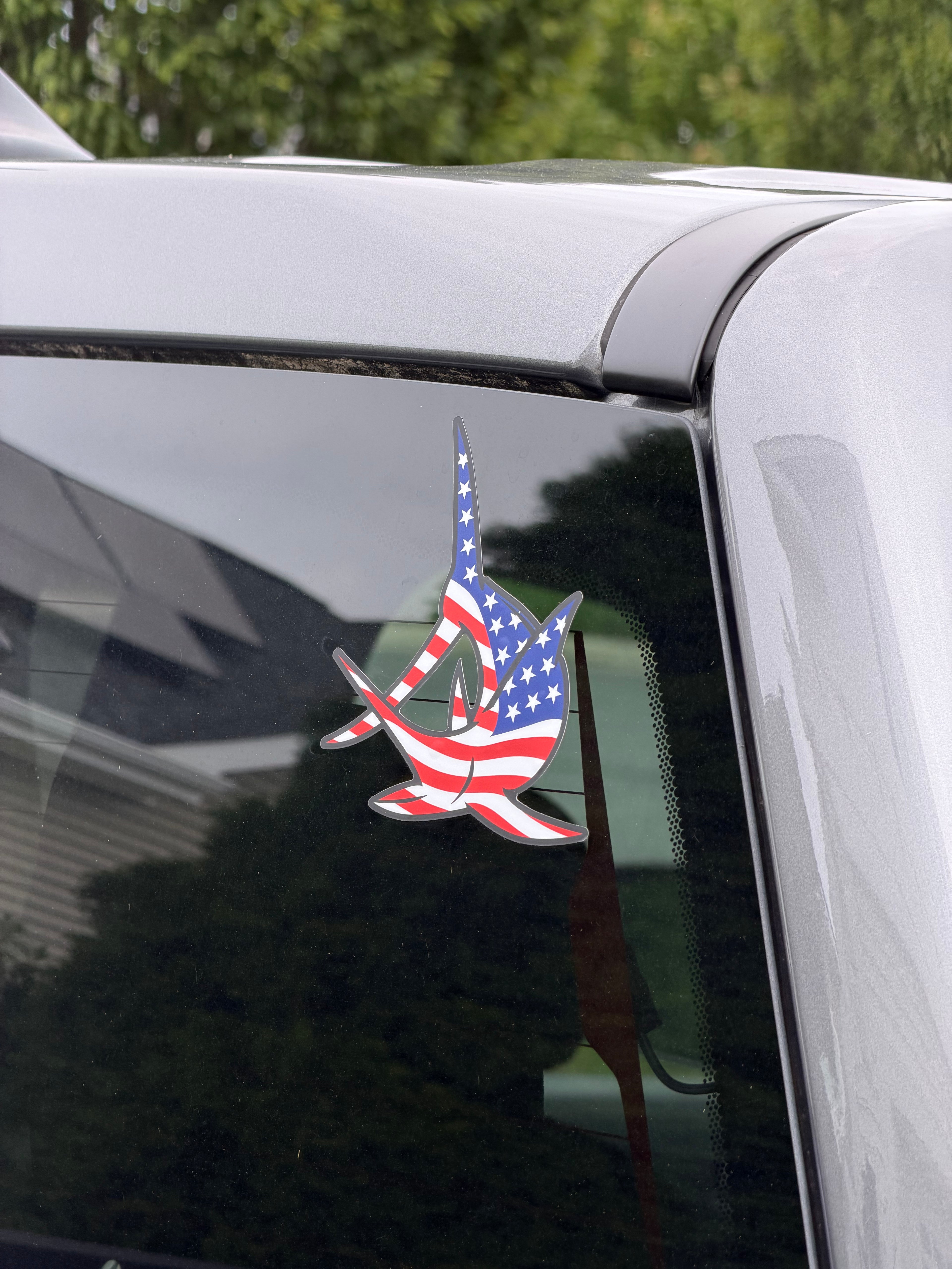 MM U.S.A fish car decal