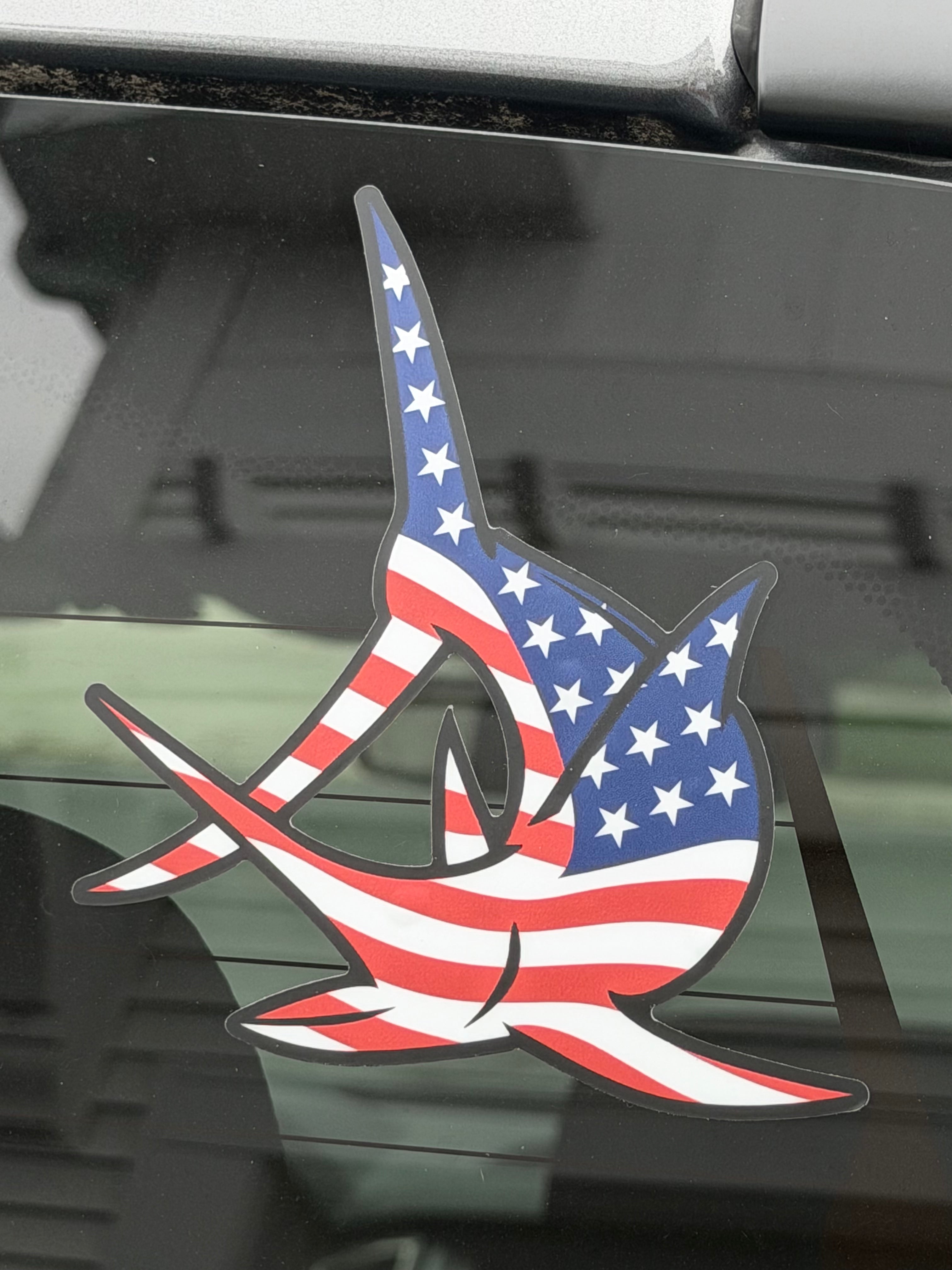 MM U.S.A fish car decal