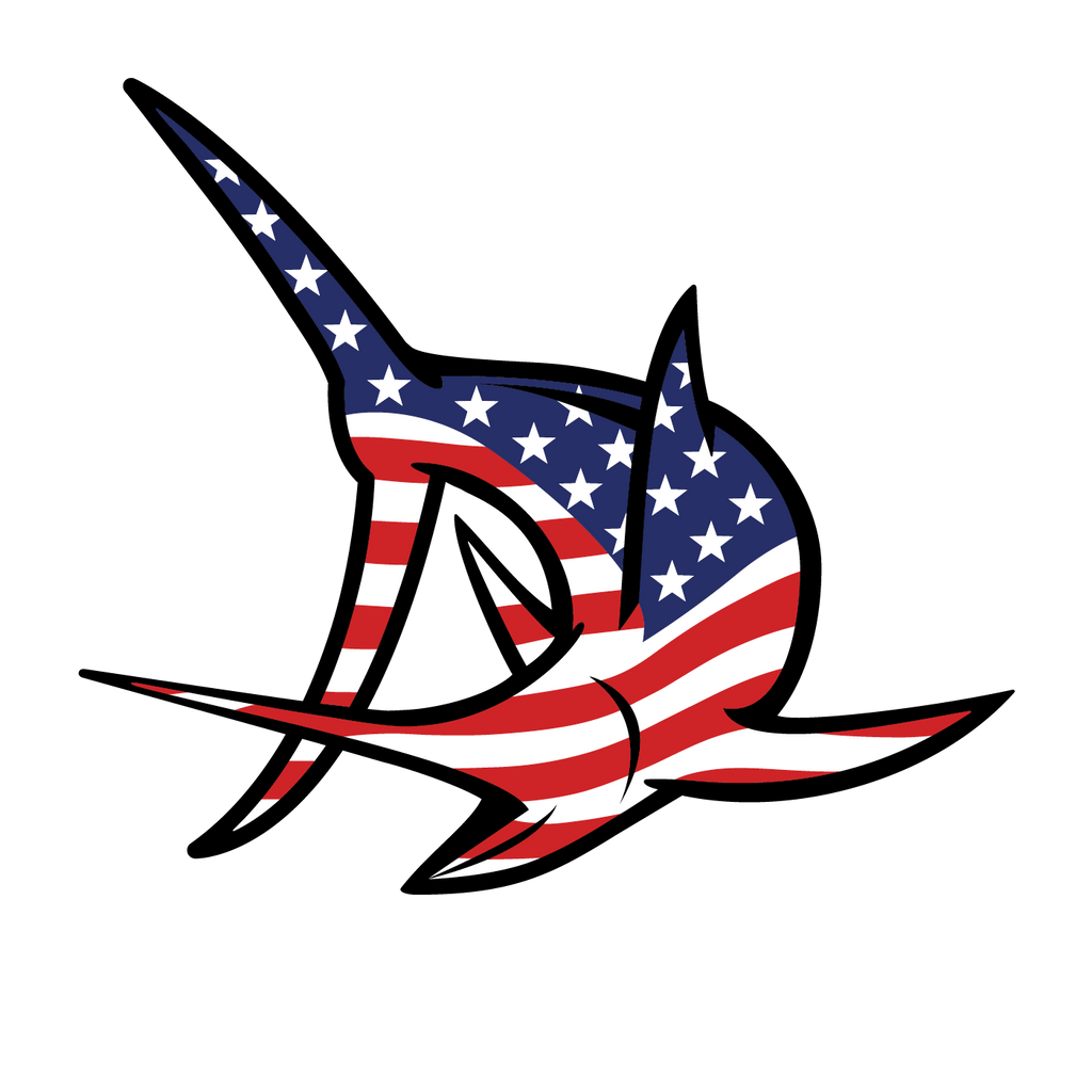 MM U.S.A fish car decal